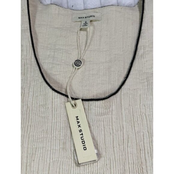 NWT MSRP $118 Max Studio Sleeveless Midi Embroidered Dress Woman’s Small - Picture 2 of 10